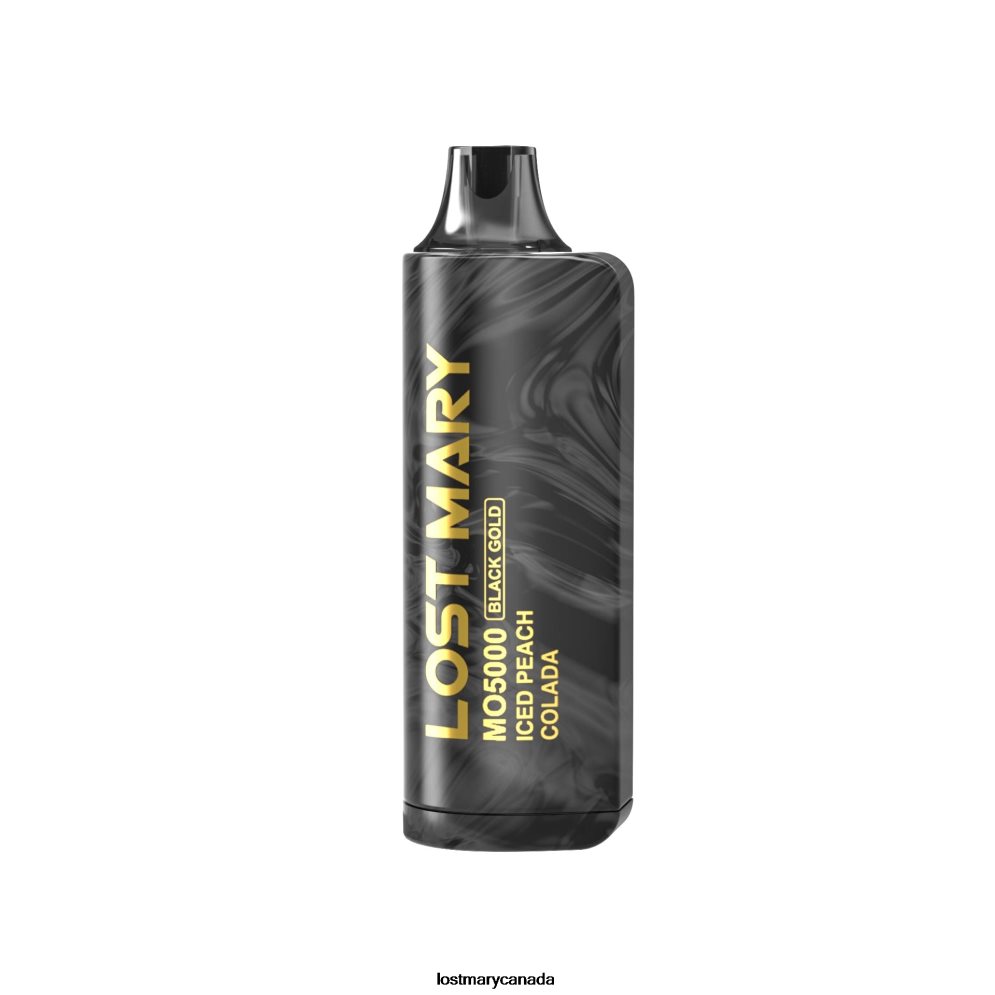 LOST MARY MO5000 Black Gold Disposable 10mL 28VT0L3 - LOST MARY Vape Review Iced Peach Colada