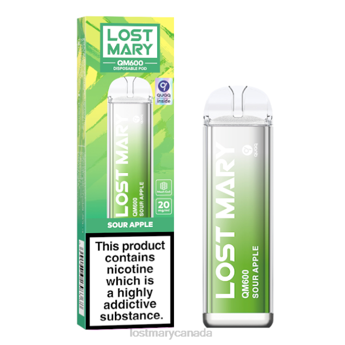 LOST MARY QM600 Disposable Vape Sour Apple -LOST MARY Vape Canada 228DD165