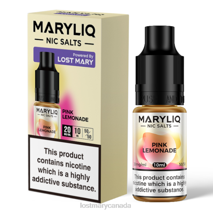 LOST MARY MARYLIQ Nic Salts - 10ml Pink -LOST MARY Vape Canada 228DD215