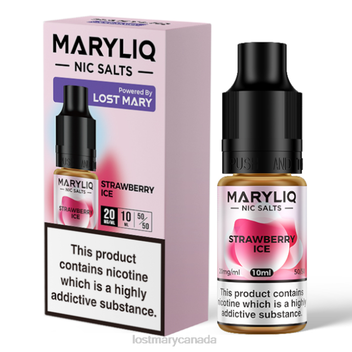 LOST MARY MARYLIQ Nic Salts - 10ml Strawberry -LOST MARY Vape Canada 228DD225