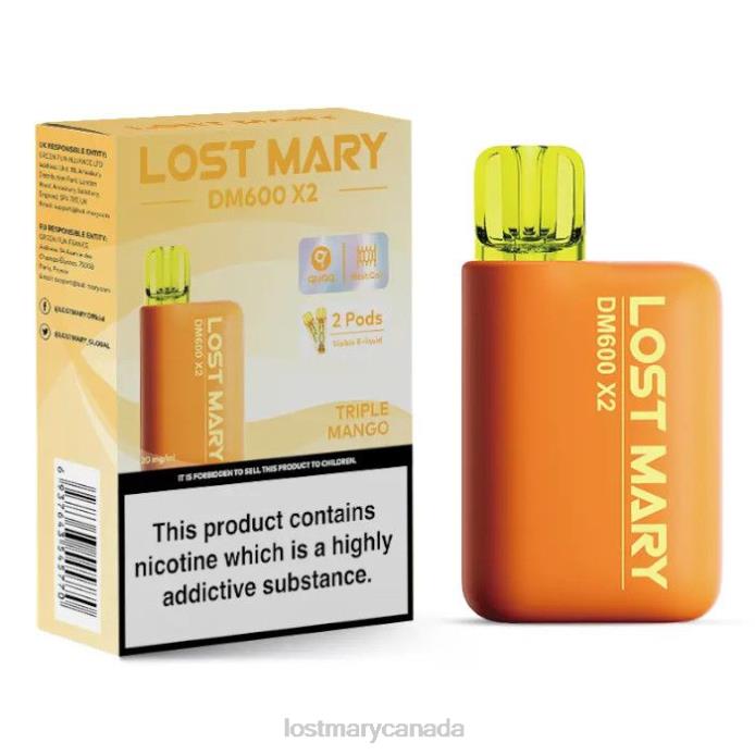 LOST MARY DM600 X2 Disposable Vape Triple Mango -LOST MARY Vape 228DD199