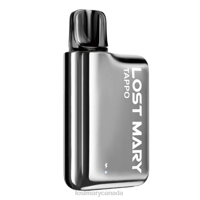 LOST MARY Tappo Prefilled Pod Kit - Prefilled Pod Silver Stainless Steel + Strawberry Ice -LOST MARY Price 228DD174