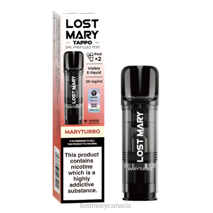 LOST MARY Tappo Prefilled Pods - 20mg - 2PK Maryturbo -LOST MARY Vape Canada 228DD185