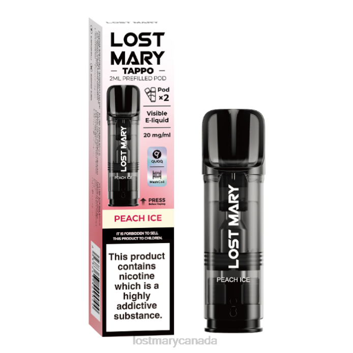 LOST MARY Tappo Prefilled Pods - 20mg - 2PK Peach Ice -LOST MARY Sale 228DD180