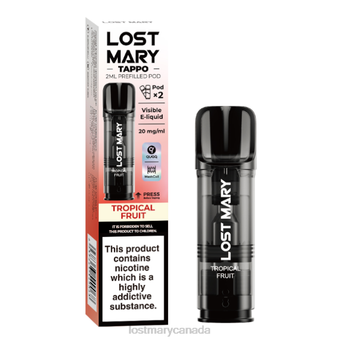 LOST MARY Tappo Prefilled Pods - 20mg - 2PK Tropical Fruit -LOST MARY Canada 228DD182