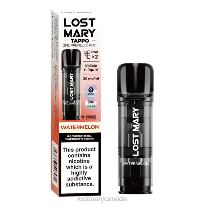 LOST MARY Tappo Prefilled Pods - 20mg - 2PK Watermelon -LOST MARY Vape Review 228DD177